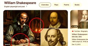 Google Search Results Feature AI-Generated Shakespeare Portrait